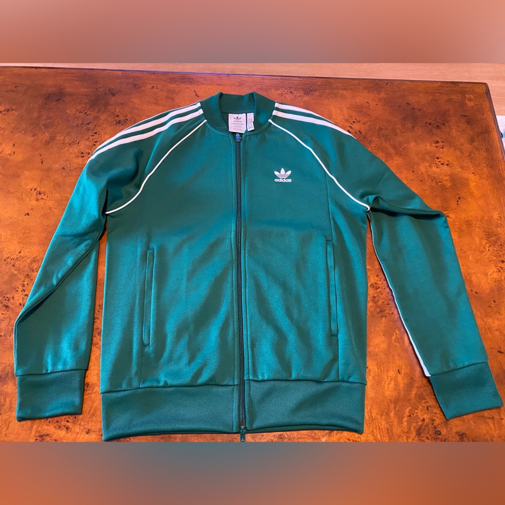 Adidas Men’s Green Primeblue Sst Track Jacket